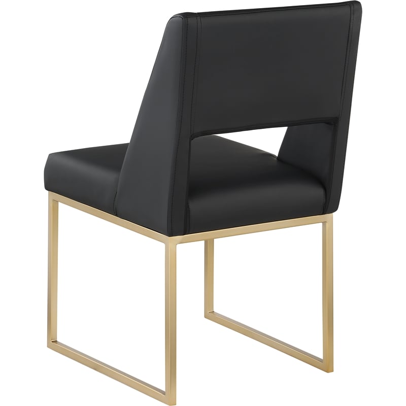 Meridian Furniture Jayce Black Vegan Leather Dining Chair (Set of 2)