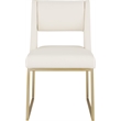 Meridian Furniture Jayce Cream Vegan Leather Dining Chair (Set of 2)