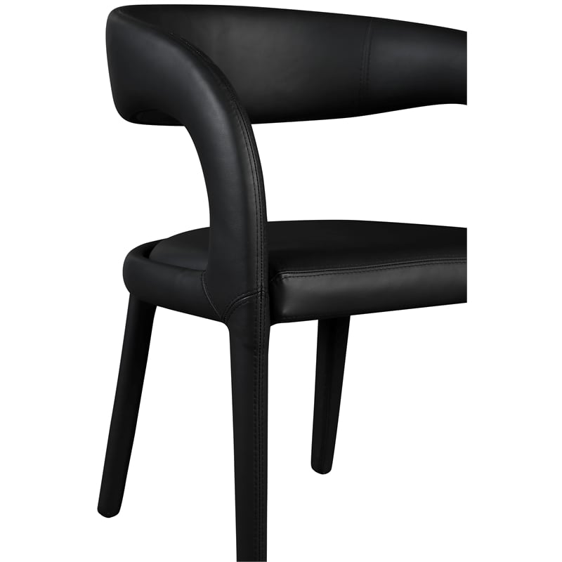 Meridian Furniture Sylvester Black Vegan Leather Dining Chair