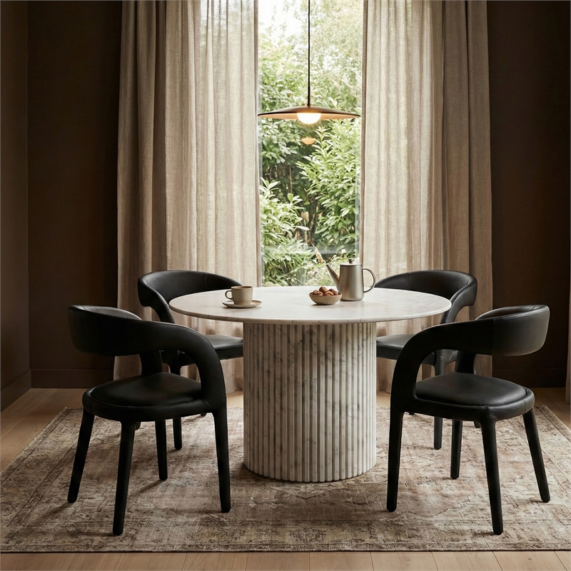 Meridian Furniture Sylvester Black Vegan Leather Dining Chair