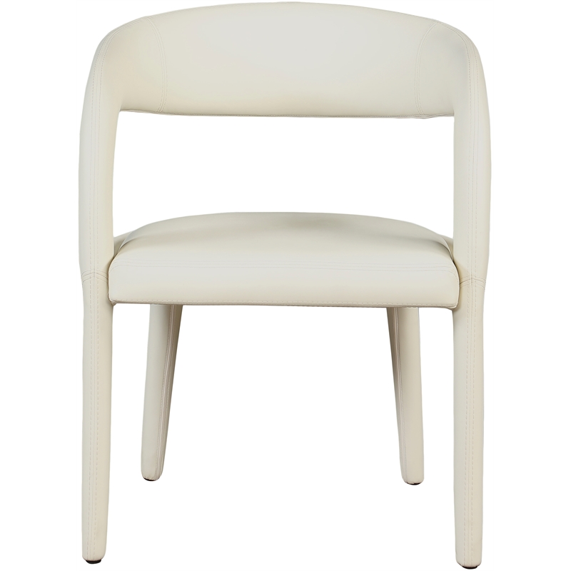 Meridian Furniture Sylvester Cream Vegan Leather Dining Chair
