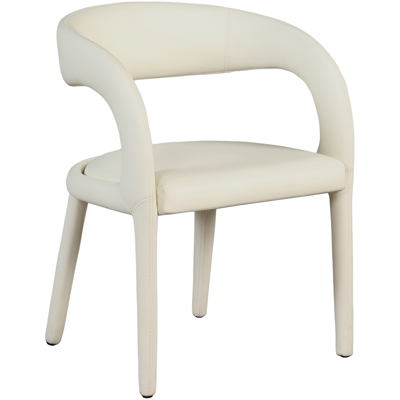 Meridian Furniture Sylvester Cream Vegan Leather Dining Chair