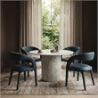 Meridian Furniture Sylvester Navy Vegan Leather Dining Chair