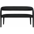 Meridian Furniture Sylvester Black Vegan Leather Bench