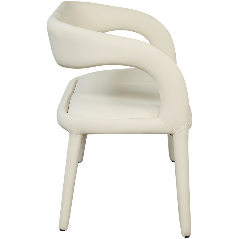 Meridian Furniture Sylvester Cream Vegan Leather Bench