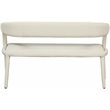Meridian Furniture Sylvester Cream Vegan Leather Bench
