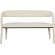 Meridian Furniture Sylvester Cream Vegan Leather Bench