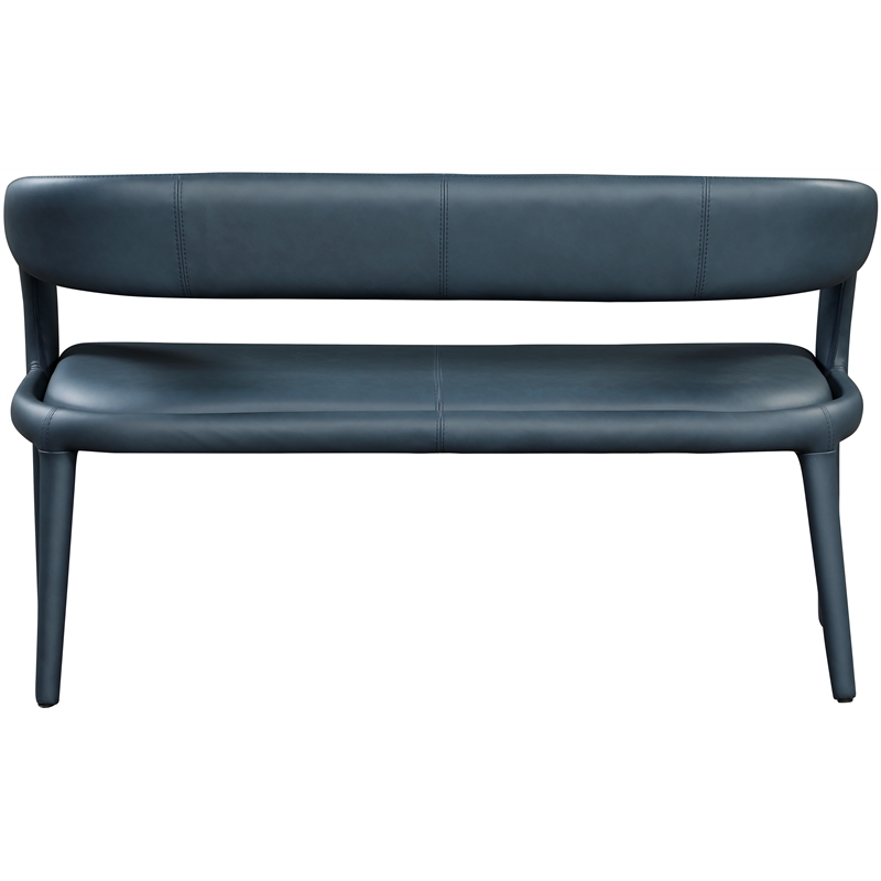 Meridian Furniture Sylvester Navy Vegan Leather Bench