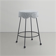 Meridian Furniture Fleur Grey Boucle Fabric Counter Stool