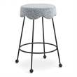 Meridian Furniture Fleur Grey Boucle Fabric Counter Stool