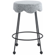 Meridian Furniture Fleur Grey Boucle Fabric Counter Stool