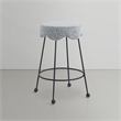 Meridian Furniture Fleur Grey Boucle Fabric Counter Stool