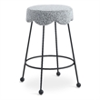 Meridian Furniture Fleur Grey Boucle Fabric Counter Stool