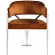 Meridian Furniture Madelyn Cognac Velvet Dining Chair (Set of 2)