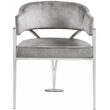 Meridian Furniture Madelyn Grey Velvet Dining Chair (Set of 2)