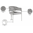 Meridian Furniture Madelyn Grey Velvet Dining Chair (Set of 2)