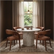 Meridian Furniture Sylvester Cognac Vegan Leather Dining Chair