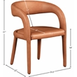 Meridian Furniture Sylvester Cognac Vegan Leather Dining Chair