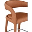 Meridian Furniture Sylvester Cognac Vegan Leather Stool