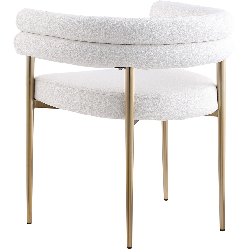 Meridian Furniture Brielle Cream Boucle Fabric Dining Chair (Set of 2)