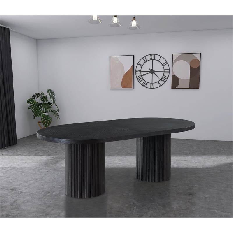 Meridian Furniture Belinda Black Oak Wood Dining Table