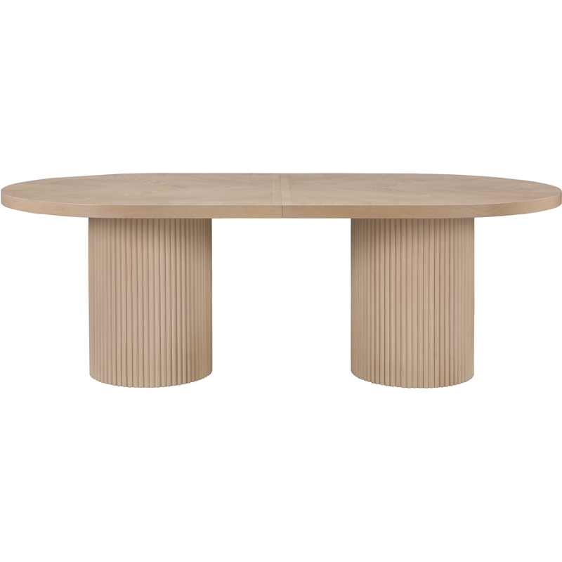 Meridian Furniture Belinda Natural White Oak Wood Dining Table