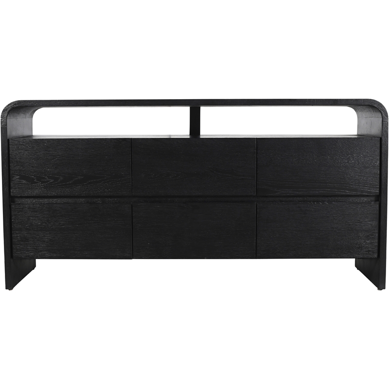 Meridian Furniture Cresthill Black Solid Oak Wood Dresser