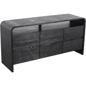 Meridian Furniture Cresthill Black Solid Oak Wood Dresser