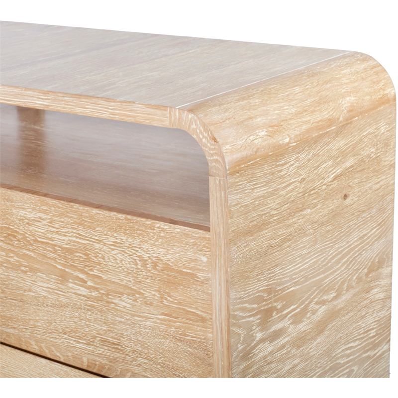 Meridian Furniture Cresthill Natural Solid Oak Wood Dresser