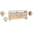 Meridian Furniture Cresthill Natural Solid Oak Wood Dresser