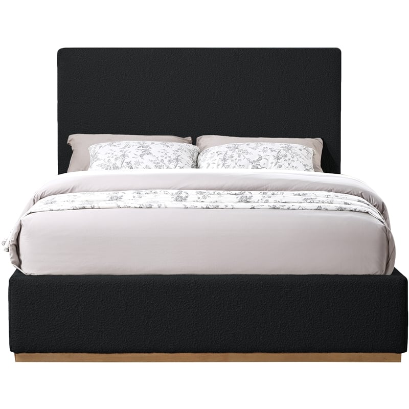 Meridian Furniture Monaco Black Fabric Queen Bed
