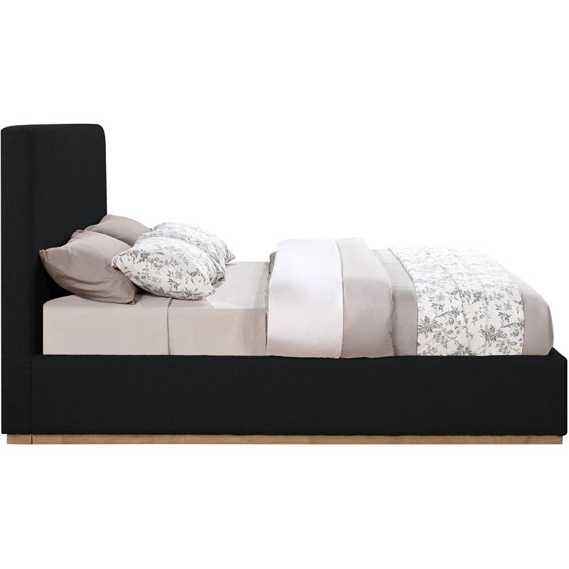 Meridian Furniture Monaco Black Fabric Queen Bed