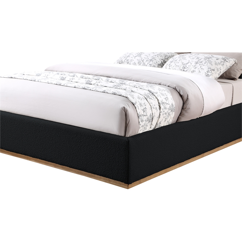 Meridian Furniture Monaco Black Fabric Queen Bed