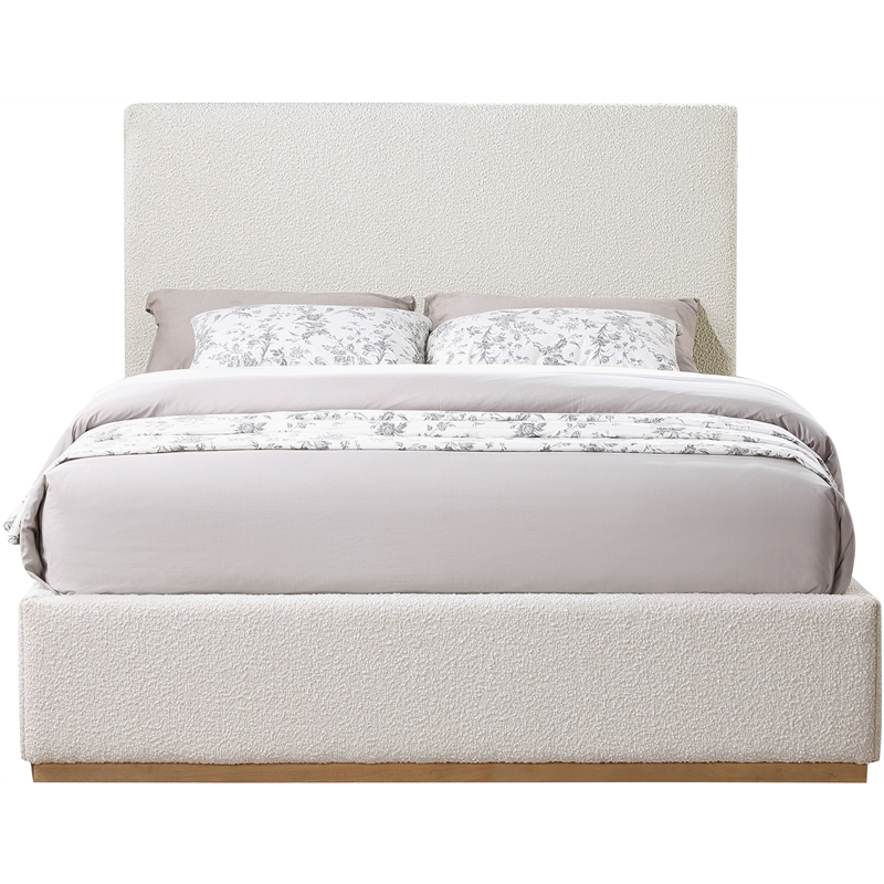 Meridian Furniture Monaco Cream Fabric King Bed