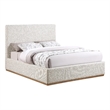 Meridian Furniture Monaco Cream Fabric Queen Bed