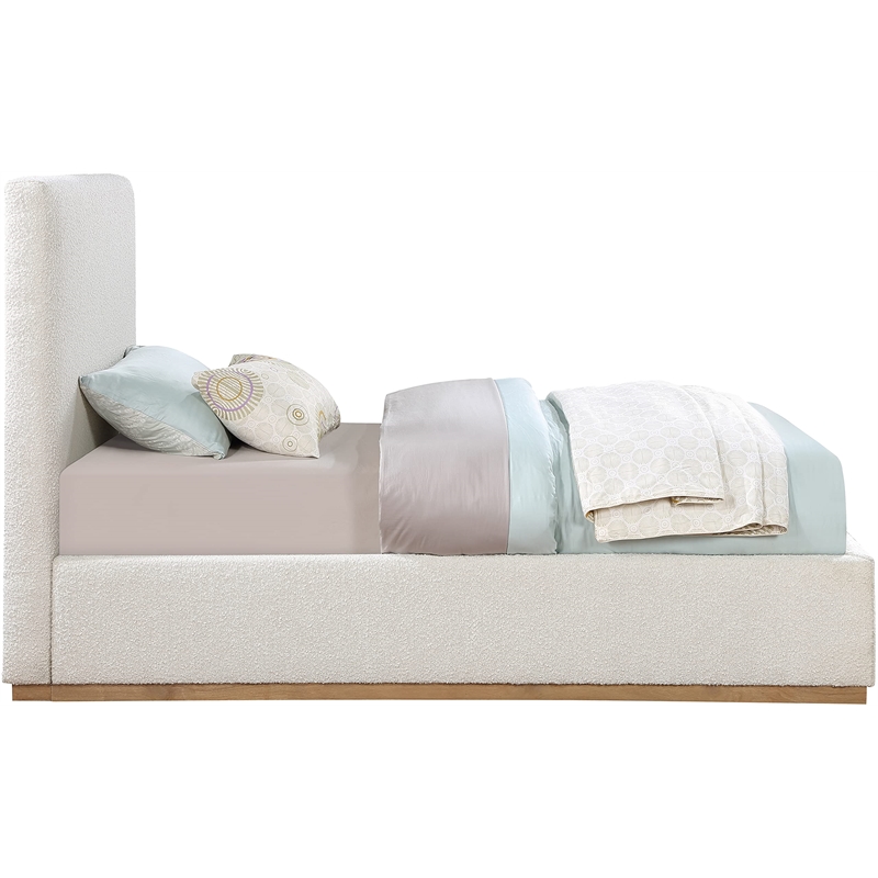 Meridian Furniture Monaco Cream Fabric Twin Bed