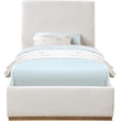 Meridian Furniture Monaco Cream Fabric Twin Bed