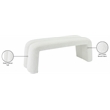 Meridian Furniture Arc Cream Fabric Bench