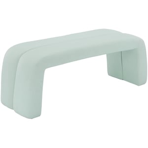 Meridian Furniture Arc Mint Vegan Leather Bench