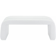 Meridian Furniture Arc White Vegan Leather Bench