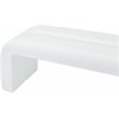 Meridian Furniture Arc White Vegan Leather Bench