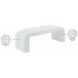Meridian Furniture Arc White Vegan Leather Bench