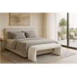 Meridian Furniture Arc White Vegan Leather Bench