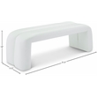 Meridian Furniture Arc White Vegan Leather Bench
