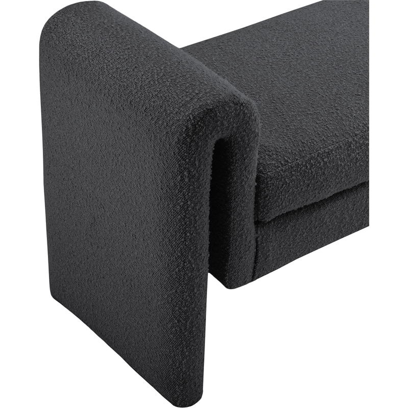 Meridian Furniture Stylus Black Fabric Bench