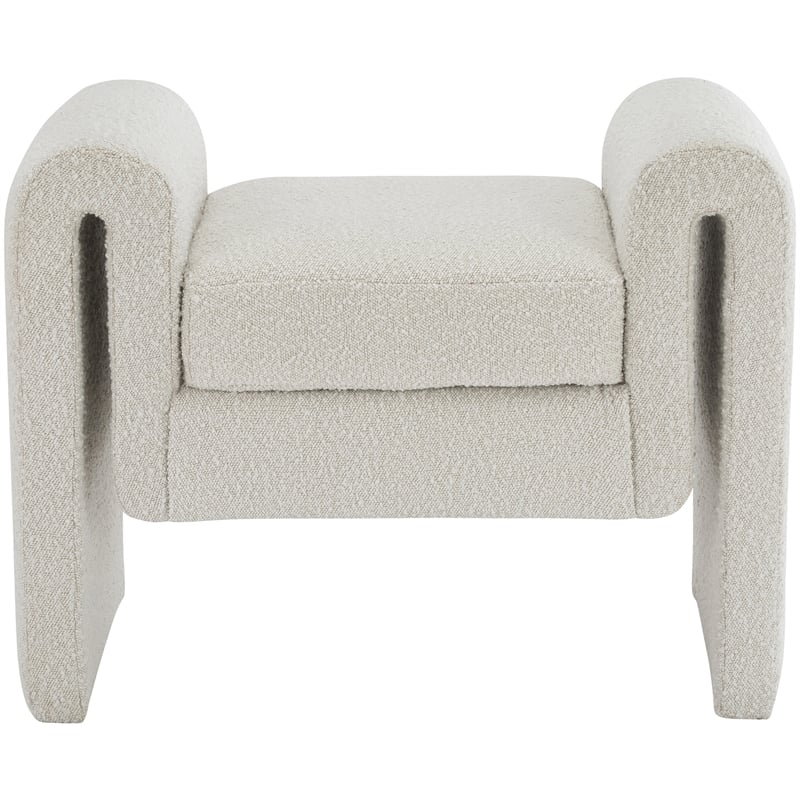Meridian Furniture Stylus Cream Fabric Bench