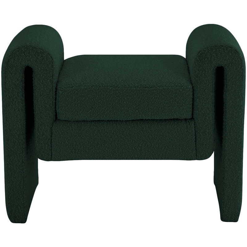 Meridian Furniture Stylus Green Fabric Bench