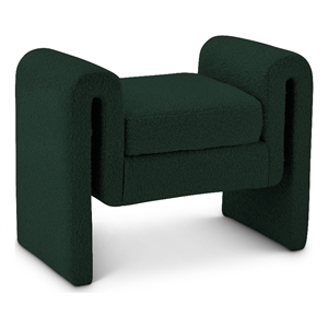 Meridian Furniture Stylus Green Fabric Bench