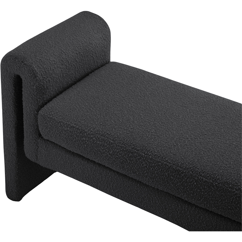 Meridian Furniture Stylus Black Fabric Bench