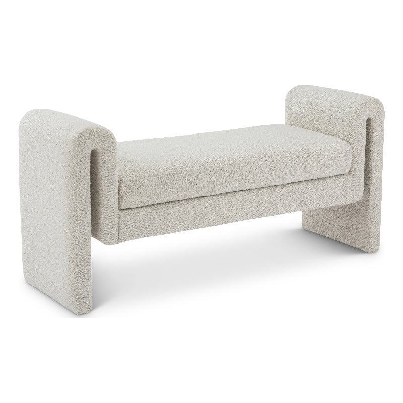 Meridian Furniture Stylus Cream Fabric Bench